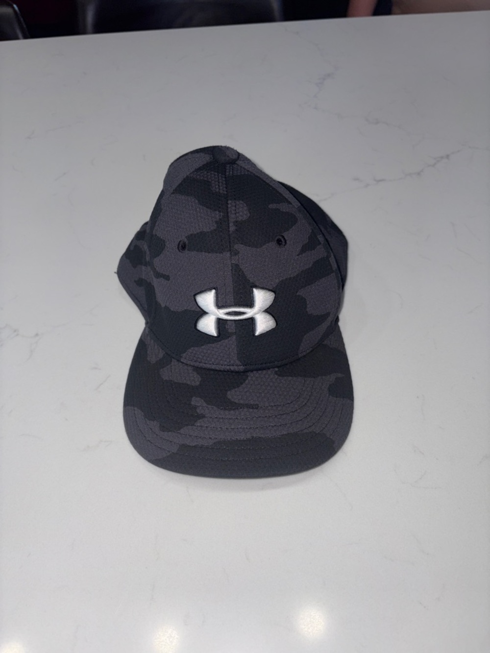 Under Armour Gray and Black Camo Logo Hat